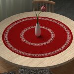 رومیزی گرد طرح کریسمس