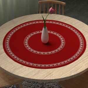 رومیزی گرد طرح کریسمس