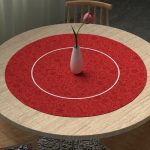 رومیزی گرد طرح کریسمس