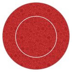 رومیزی دایره طرح کریسمس C105 - تصویر 3